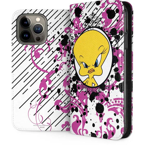 Looney Tunes Tweety Bird with Attitude iPhone 15 Pro Max Folio Case